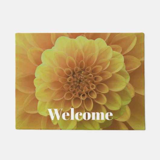 Yellow Dahlia Deurmat (Voorkant)