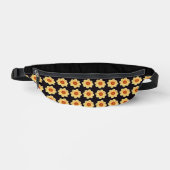 Yellow Dahlia Floral Pattern op Black Heuptasje (Voorkant)