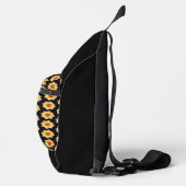 Yellow Dahlia Floral Pattern op Black Sling Bag (Rechts)