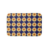 Yellow Dahlia Floral Pattern op Blue Badmat (Voorkant)