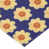 Yellow Dahlia Floral Pattern op Blue Tafelkleed (Gekanteld)