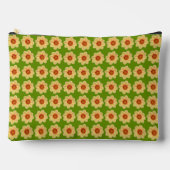 Yellow Dahlia Floral Pattern over Green Etui (Voorkant)