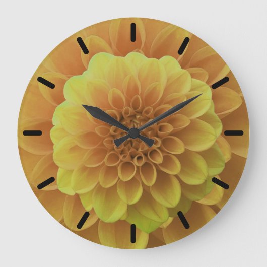 Yellow Dahlia Grote Klok (Voorkant)