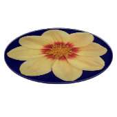 Yellow Dahlia op Blue Floral Snijplank (Hoek)