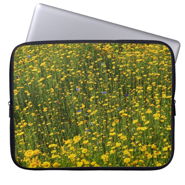 Yellow Daisies Laptop Sleeve (Voorkant)