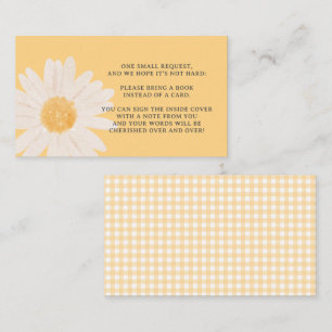 Yellow Daisy Baby shower boeken voor Baby Kaarten Plaatskaartje