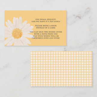 Yellow Daisy Baby shower boeken voor Baby Kaarten Plaatskaartje