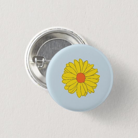 Yellow Daisy Button (Voorkant /achterkant)
