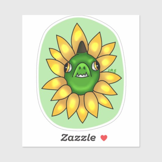 Yellow Daisy Dragon Sticker (Vel)