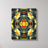Yellow Daisy Flower Abstract Creëer Uw eigen foto Canvas Afdruk (Voorkant)