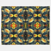 Yellow Daisy Flower Abstract Fleece Deken (Voorkant (Horizontaal))