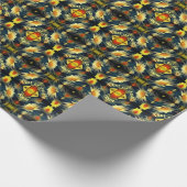 Yellow Daisy Flower Abstract gepersonaliseerd Cadeaupapier (Hoek)