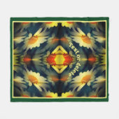 Yellow Daisy Flower Abstract gepersonaliseerd Fleece Deken (Voorkant (Horizontaal))