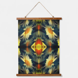 Yellow Daisy Flower Abstract Hangend Wandkleed