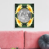 Yellow Daisy Flower Creëer Uw eigen foto Canvas Afdruk (Insitu (Woonkamer))