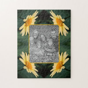 Yellow Daisy Flower Lijst Uw foto toevoegen Legpuzzel
