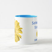 Yellow Daisy Flower Mok (Midden)