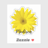 Yellow Daisy Flower Name Sticker (Vel)