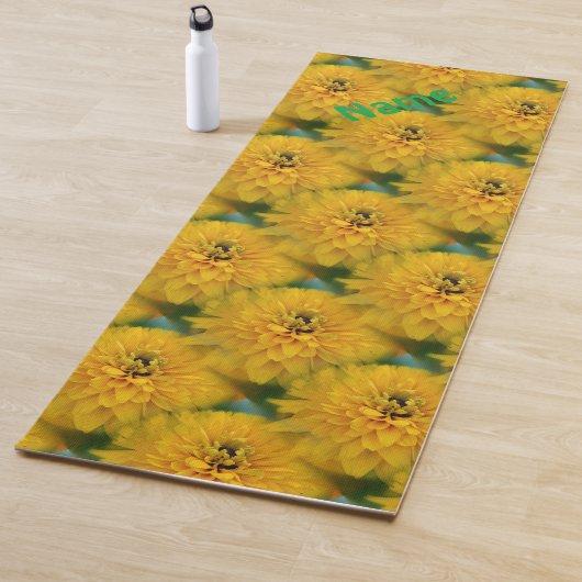 Yellow Daisy Flower Natuur Pattern Personalized Yogamat (In situ)