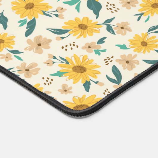 Yellow Daisy Flower Pattern Bureaumat (Hoek)