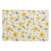 Yellow Daisy Flower Pattern Kussensloop (Achterkant)