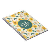 Yellow Daisy Flower Pattern Notitieboek (Rechterzijde)
