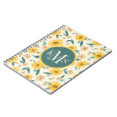 Yellow Daisy Flower Pattern Notitieboek (Linkerzijde)