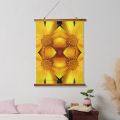 Yellow Daisy Flower Petals Abstract Hangend Wandkleed (Slaapkamer)