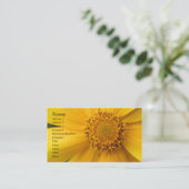 Yellow Daisy Flower Petals Visitekaartje (Staand voorkant)