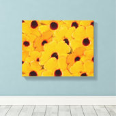 Yellow Daisy Flowers Art Canvas Afdruk (Insitu (Houten vloer))