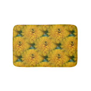Yellow Daisy Flowers Pattern Badmat