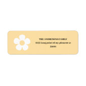 Yellow Daisy Happy Birthday | bloemenfeest Etiket (Voorkant)