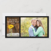 Yellow Daisy in Mason Jar Wedding Save the Date (Voorkant)
