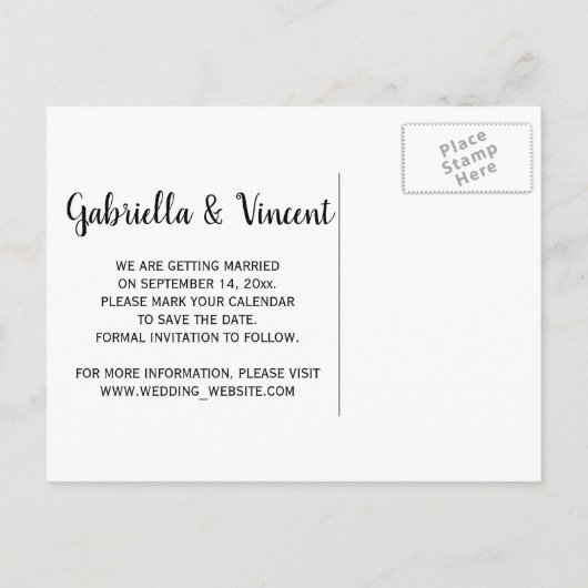 Yellow Daisy in Mason Jar Wedding Save the Date Aankondigingskaart (Achterkant)