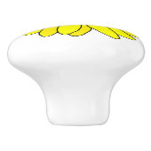 Yellow Daisy Keramische Knop (Zijkant)