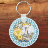 Yellow Daisy Lighthouse Sleutelhanger (Voorkant)