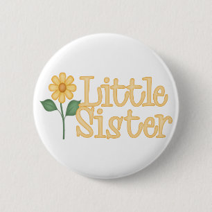 Yellow Daisy Little Sister Ronde Button 5,7 Cm