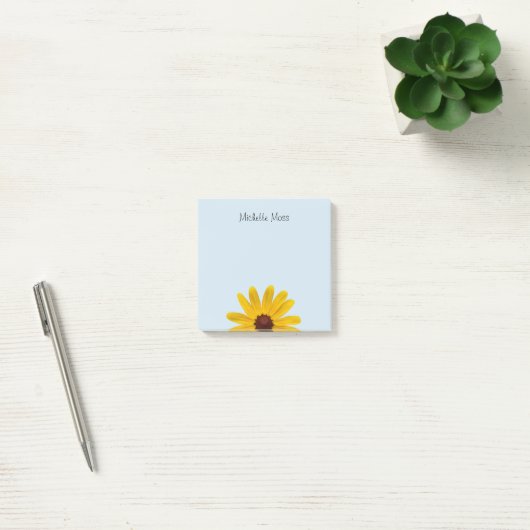 Yellow Daisy Monogram Flower Post-it® Notes (Kantoor)