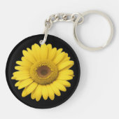 Yellow Daisy Petals Sleutelhanger (Achterkant)