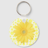 Yellow Daisy Sleutelhanger (Achterkant)