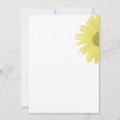 Yellow Daisy Wedding Invitation Kaart (Achterkant)