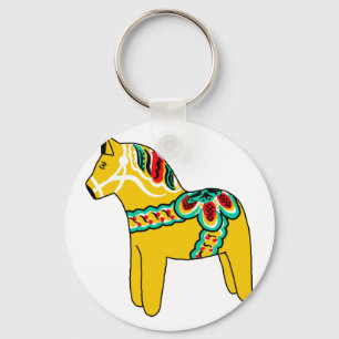 Yellow Dala Horse Sleutelhanger