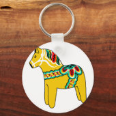 Yellow Dala Horse Sleutelhanger (Voorkant)