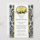Yellow Damask Bridal Shower Invitation Kaart (Voorkant)