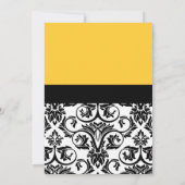 Yellow Damask Foto Girl's Afstuderen Kaart (Achterkant)