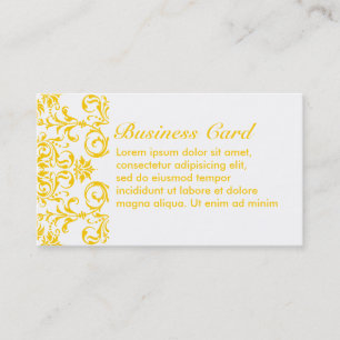 Yellow Damask Pattern Visitekaartje