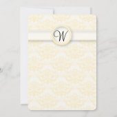 Yellow Damask Wedding Kaart (Achterkant)
