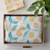 Yellow Dandelion Floral Pattern - Natuur-geïnspire Tissuepapier (Geschenk)