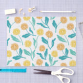 Yellow Dandelion Floral Pattern - Natuur-geïnspire Tissuepapier (Craft)