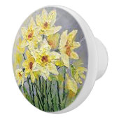 Yellow Day Lillies Keramische Knop (Rechts)